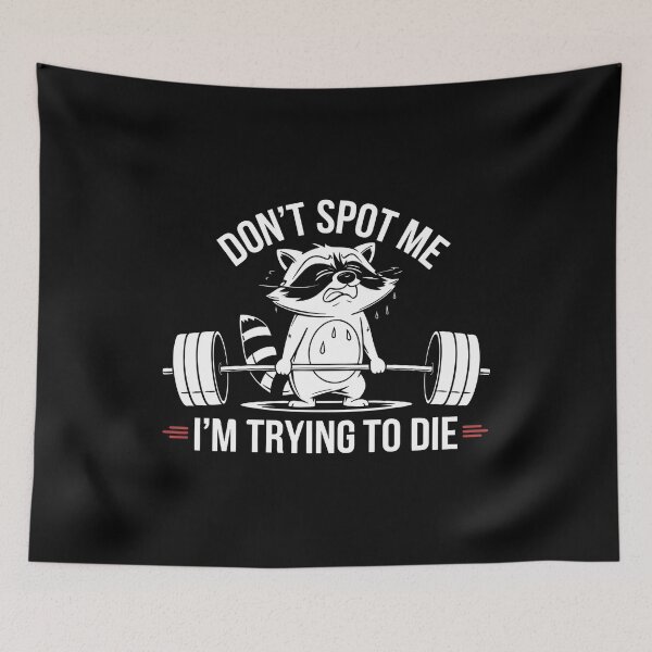 Item preview, Don't Spot Me I'm Trying to Die Shirt - This funny gift is perfect for gym lovers, weightlifters, and anyone who enjoys heavy lifting with a sense of humor! designed and sold by ZyziowskyArt.