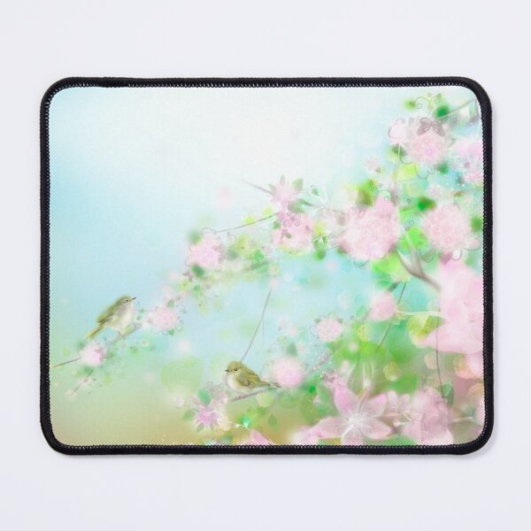 Item preview, Spring Warblers & Calligraphy Art designed and sold by MOMO’s Tiny Gallery.