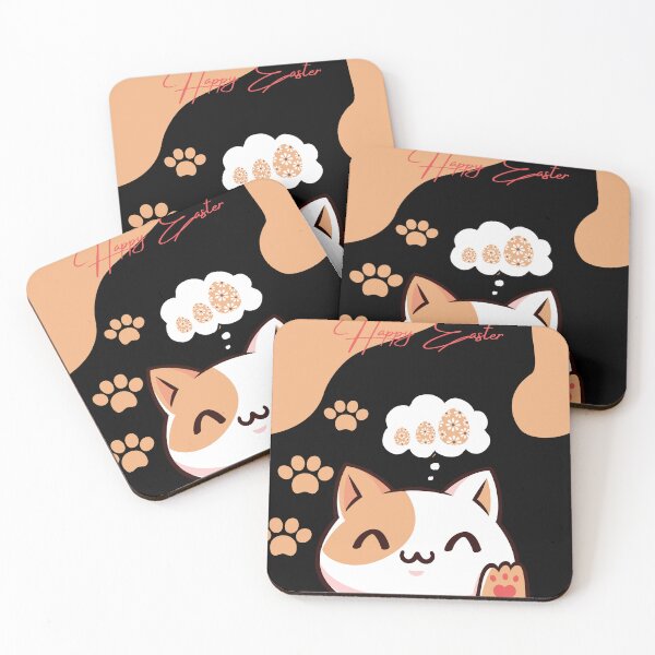 Item preview, Happy Easter - Cute Kitty And Easter Eggs designed and sold by made4noise.