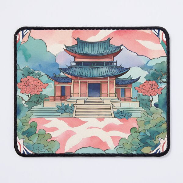 Item preview, Watercolor illustration of a Japanese temple in Kyoto designed and sold by Reignchaos80.