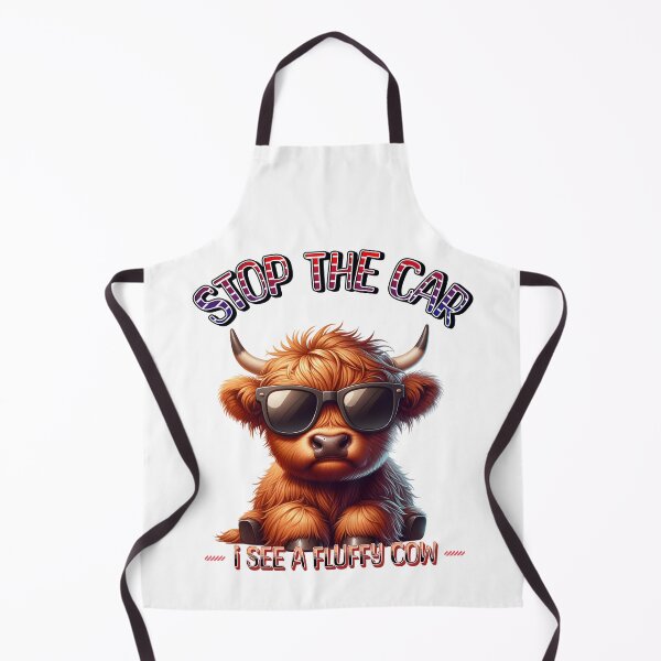 Item preview, Stop the Car! I See a Fluffy Cow – Funny Highland Cow Retro Western designed and sold by RefinedWearables.