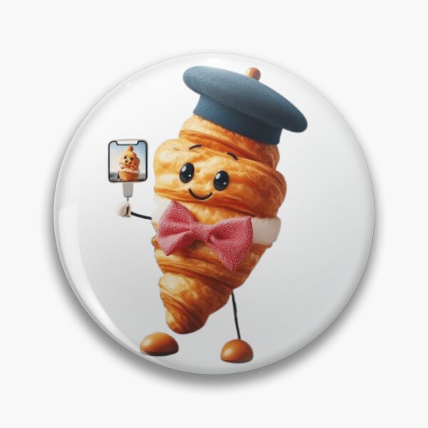 Item preview, Parisienne styled Croissant taking Selfie designed and sold by Marshcherokee.