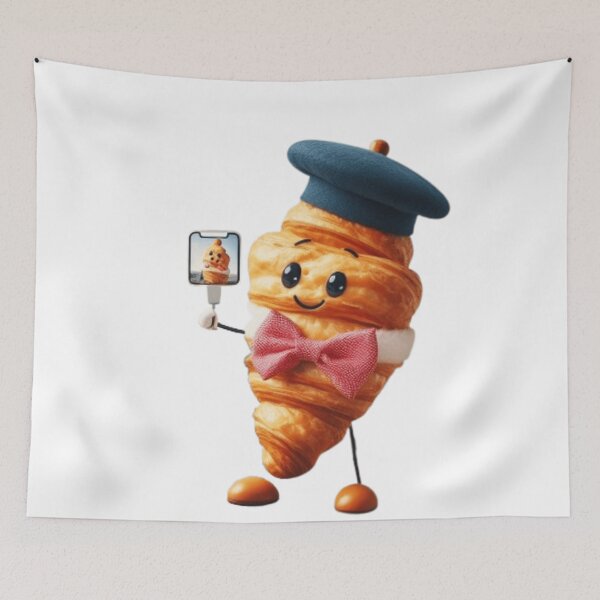 Item preview, Parisienne styled Croissant taking Selfie designed and sold by Marshcherokee.