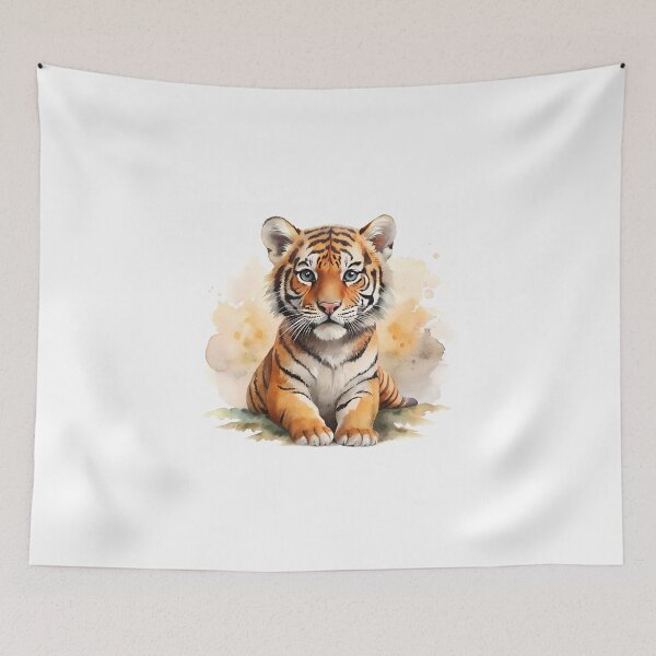 Item preview, Cute Baby Tiger – Captivating and Adorable Wildlife Art designed and sold by Kids Art 4U.