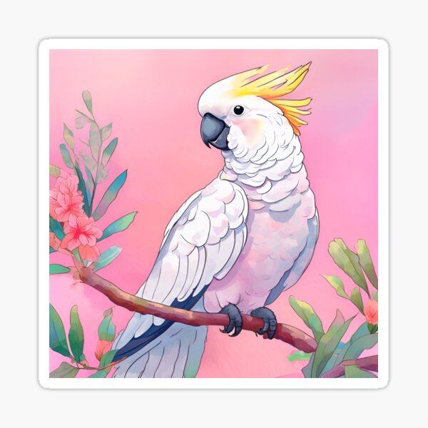 Item preview, Watercolor of a cockatoo  designed and sold by Reignchaos80.