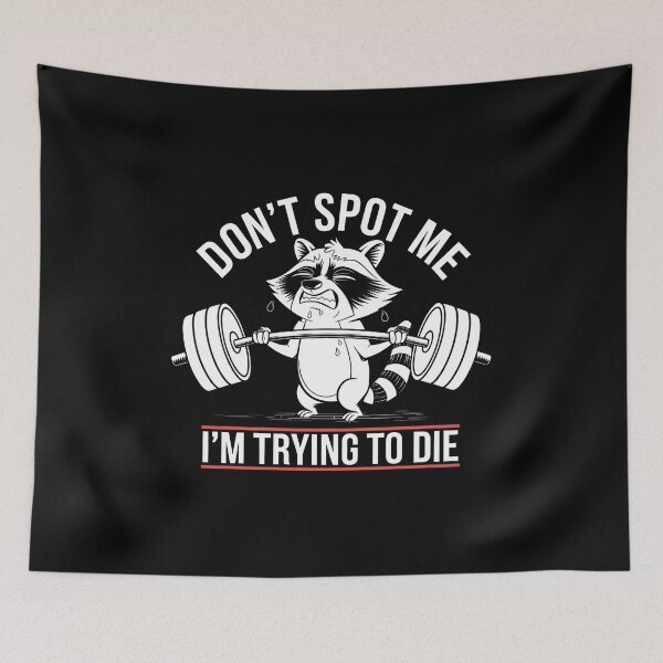 Item preview, Don't Spot Me I'm Trying to Die Shirt - This funny gift is perfect for gym lovers, weightlifters, and anyone who enjoys heavy lifting with a sense of humor! designed and sold by ZyziowskyArt.