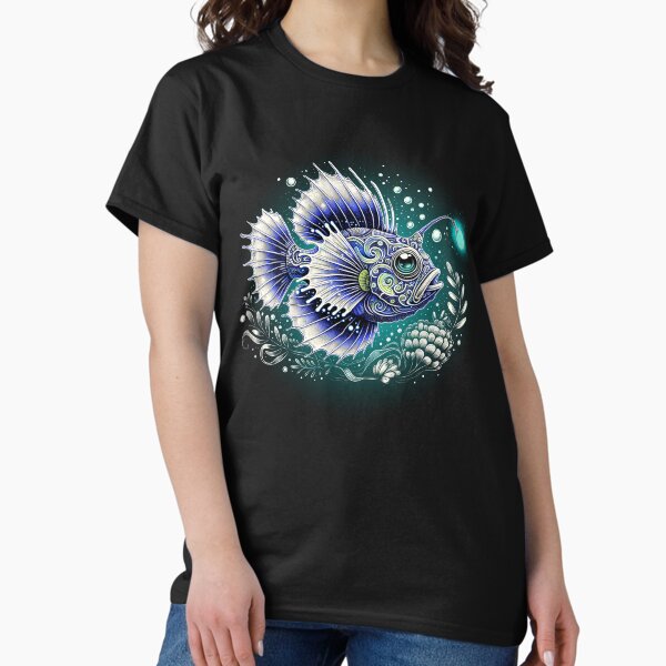 Item preview, Ocean Female Angler Fish T-shirt, Unisex Tee for Fishing Enthusiasts, Underwater Wildlife Shirt, Marine Life Top, Ocean Lover Gift, designed and sold by CM2P.