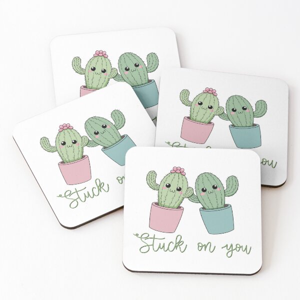 Item preview, I'm stuck on you (cacti in love) designed and sold by kalandradesigns.