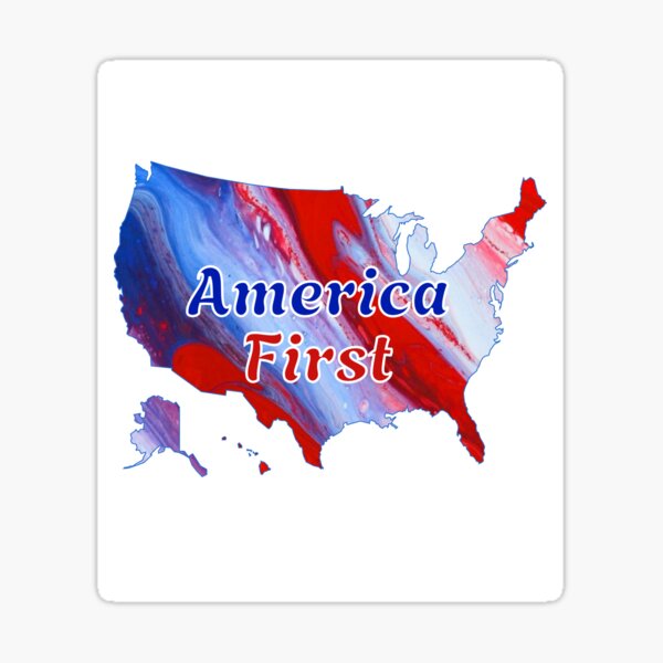 Item preview, USA - America First - Flow Art / Pour Painting - jdp-04-0043 designed and sold by ANomadDesigns.