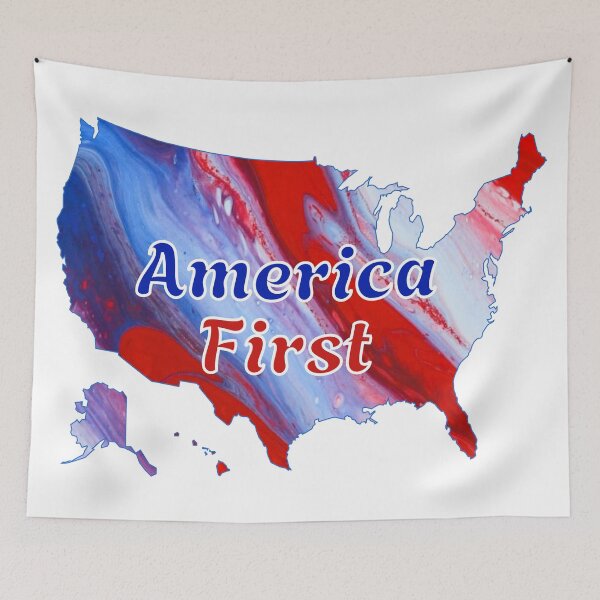 Item preview, USA - America First - Flow Art / Pour Painting - jdp-04-0043 designed and sold by ANomadDesigns.