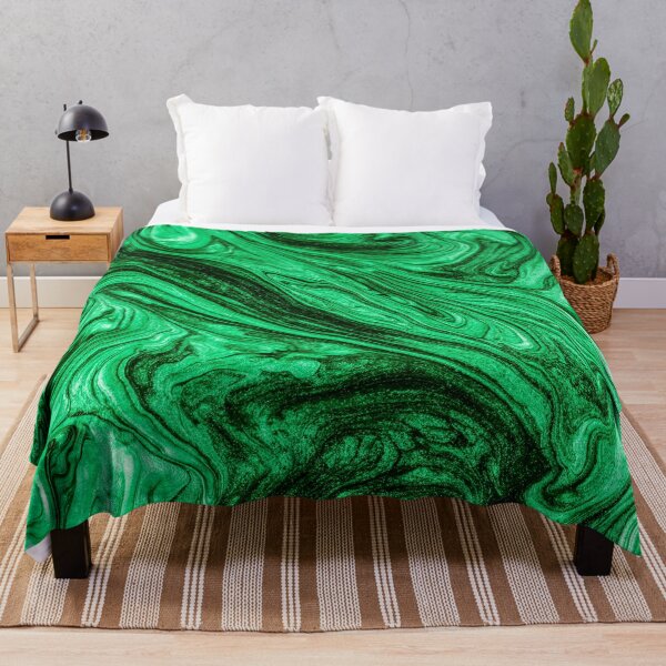 Glamour 005 flüssige grüne Farben Fleecedecke