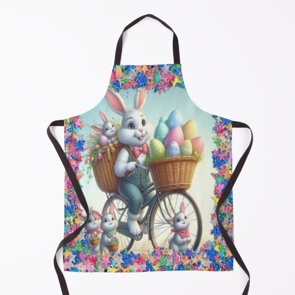 Item preview, Easter Bunny on a Bicycle: Happy Ride with Little Bunnies and Colorful Eggs designed and sold by FotoworldEdel.