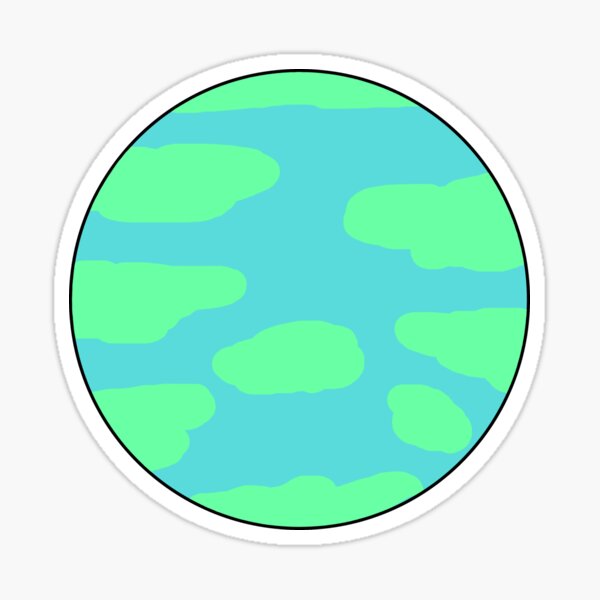 Item preview, Cute Cartoon Blue and Green Planet designed and sold by TheMaeMayhem.