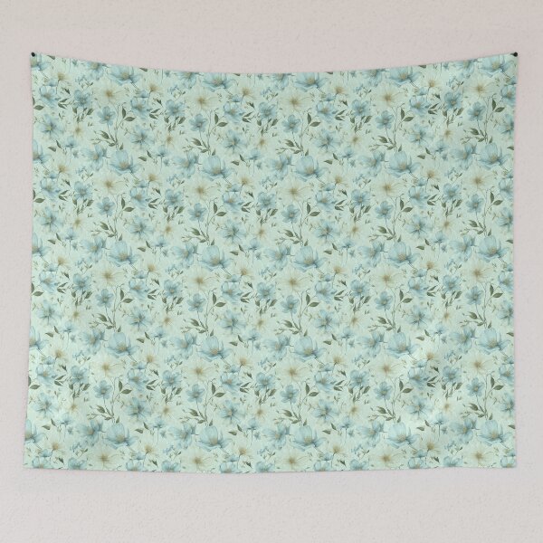 Item preview, Vintage style green blue floral  designed and sold by Renee Lavoie.