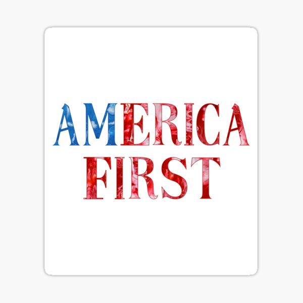 Item preview, America First - Red Mesh Letters - Flow Art / Pour Painting - jdp-04-0041 designed and sold by ANomadDesigns.