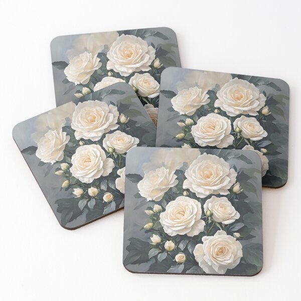 Item preview, White Roses Spring Garden designed and sold by Ciervo Primavera.