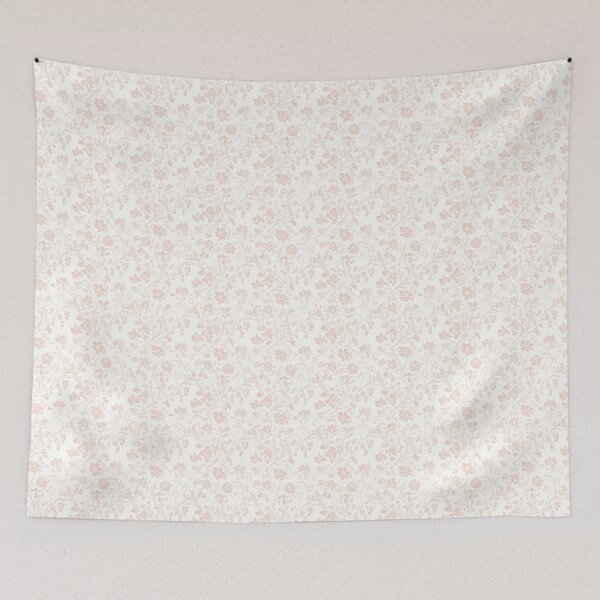 Item preview, Light apricot colored delicate floral pattern designed and sold by Renee Lavoie.