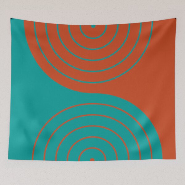 Item preview, Midcentury Modern Retro Rainbow Abstract V designed and sold by nineFlorals.