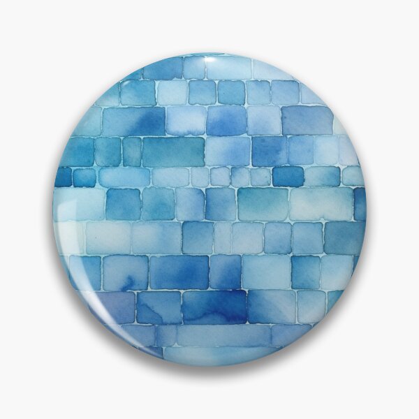 Item preview, Blue Bricks Abstract Watercolor designed and sold by DigitaICraft.