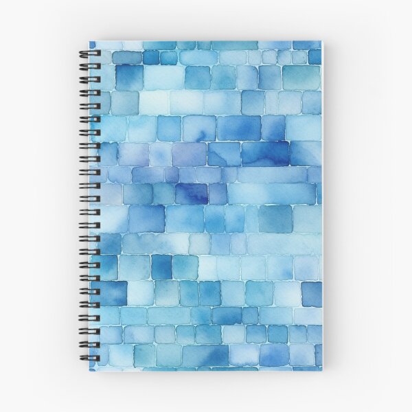 Item preview, Blue Bricks Abstract Watercolor designed and sold by DigitaICraft.