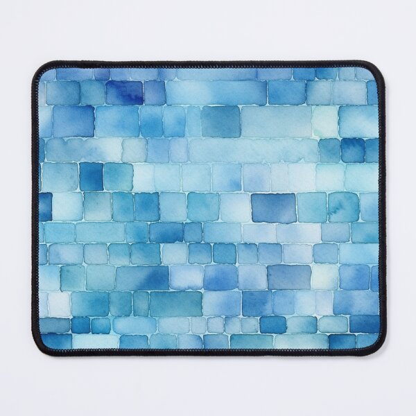 Item preview, Blue Bricks Abstract Watercolor designed and sold by DigitaICraft.