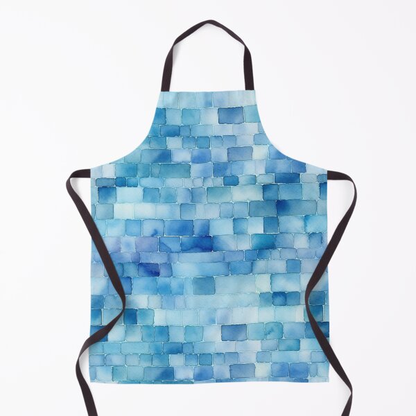 Item preview, Blue Bricks Abstract Watercolor designed and sold by DigitaICraft.