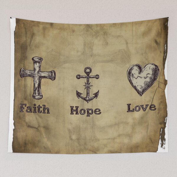 Item preview, Faith, Hope and Love the foundation of a fulfilled life.Symbolic art designed and sold by JanChryzostom.