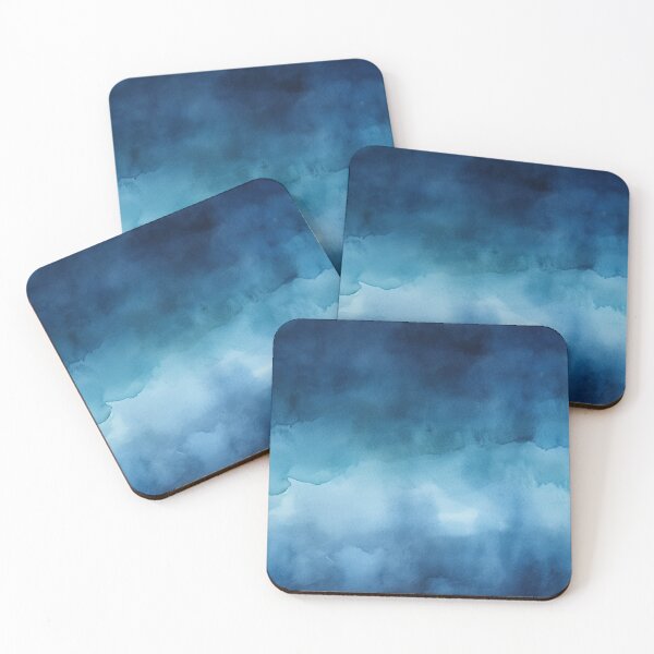 Item preview, Dark Blue Clouds Abstract Watercolor designed and sold by DigitaICraft.