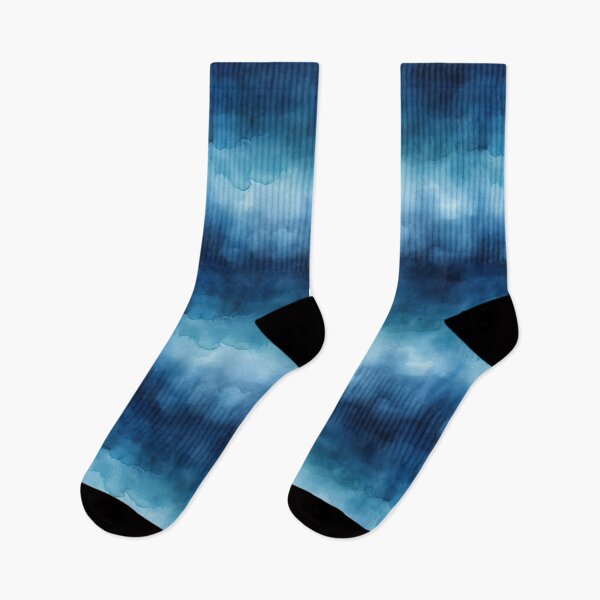 Item preview, Dark Blue Clouds Abstract Watercolor designed and sold by DigitaICraft.