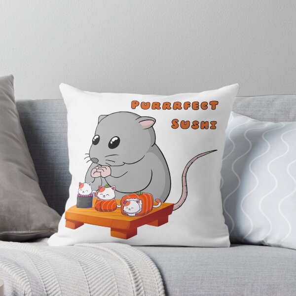 Item preview, Mouse eating purrrfect kitty sushi designed and sold by BatJamDesigns.