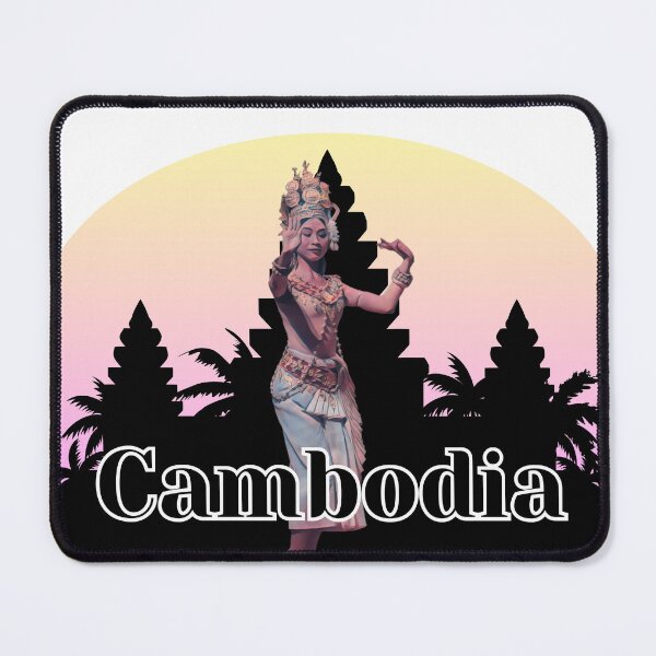 Item preview, Apsara in front of Silhouette of Angkor Wat designed and sold by Linklandiya.