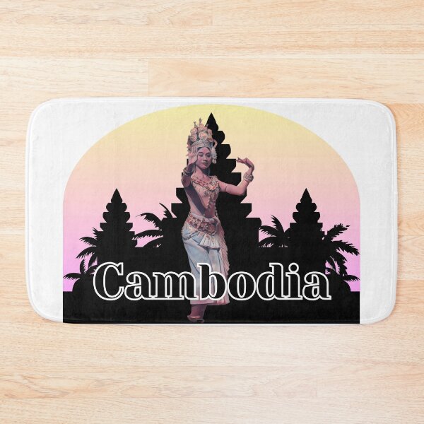 Item preview, Apsara in front of Silhouette of Angkor Wat designed and sold by Linklandiya.