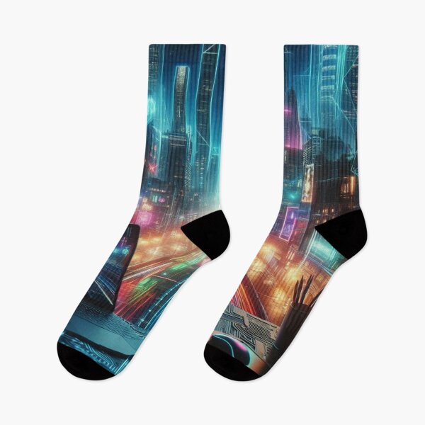 Item preview, Neon-soaked Metropolis: The future in cyberpunk style designed and sold by FotoworldEdel.