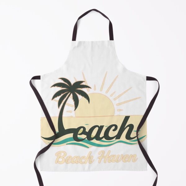 Item preview, Beach Haven Logo: Tropical Sunset with Palm Tree and Waves designed and sold by Cloud-Riders.