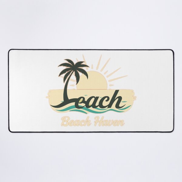 Item preview, Beach Haven Logo: Tropical Sunset with Palm Tree and Waves designed and sold by Cloud-Riders.