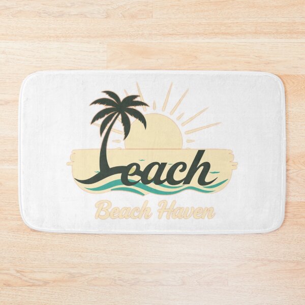 Item preview, Beach Haven Logo: Tropical Sunset with Palm Tree and Waves designed and sold by Cloud-Riders.