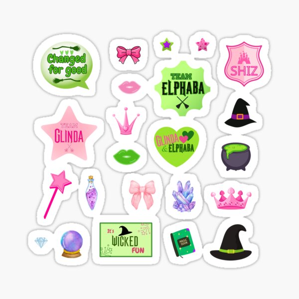 Item preview, Mega Bundle | Wicked Sticker Set | Elphaba Sticker | Glinda Stickers| Party Decor | Sticker Bundle designed and sold by miamai.