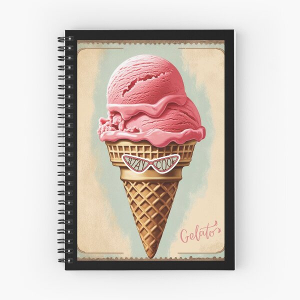 Item preview, Stay Cool! Happy Birthday! Postcard Ice Cream,  Ice-cream, Gelato 2 designed and sold by AlinaSCorner.
