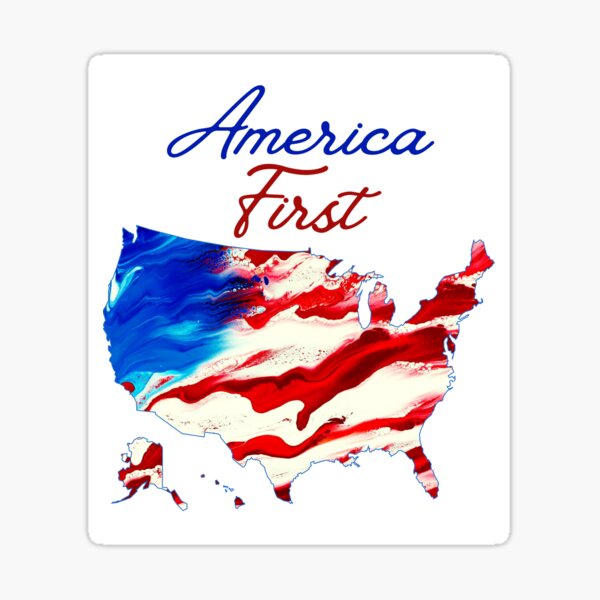 Item preview, USA - America First - Flag Wave - Flow Art / Pour Painting - jdp-04-0044 designed and sold by ANomadDesigns.