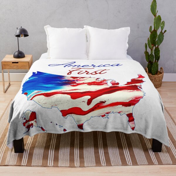 Item preview, USA - America First - Flag Wave - Flow Art / Pour Painting - jdp-04-0044 designed and sold by ANomadDesigns.