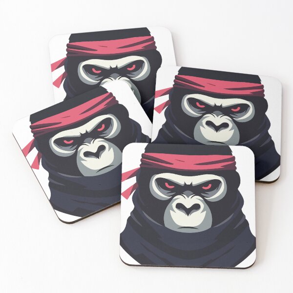 Item preview, Fierce Gorilla Logo with Red Bandana | Bold Animal Mascot Design designed and sold by Apex-Ape.