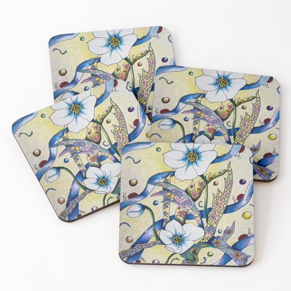 Item preview, Summer flowers with ladybugs designed and sold by Jjleroux.