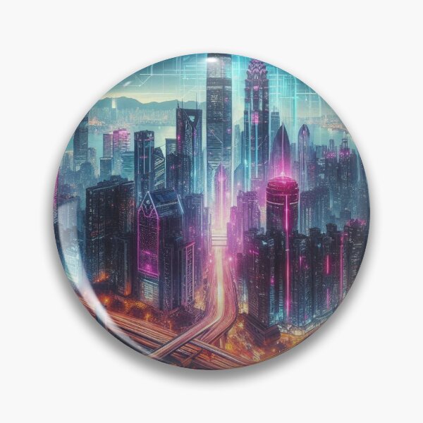 Artikelvorschau, Neongetränkte Metropolis: Die Zukunft im Cyberpunk-Stil entworfen und verkauft von FotoworldEdel.