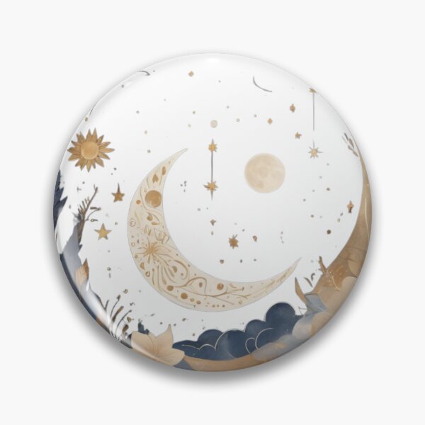 Item preview, Boho Vintage Crescent Moon & Stars Celestial Design – Cosmic Aesthetic Shirt designed and sold by AdaMerch.