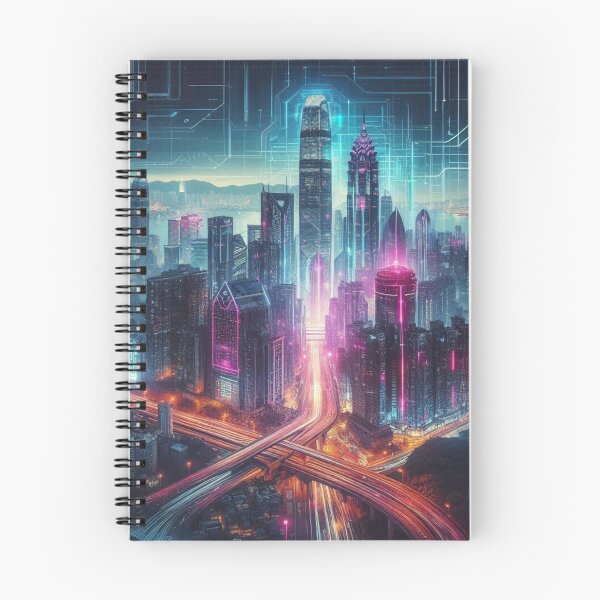 Item preview, Neon-soaked Metropolis: The future in cyberpunk style designed and sold by FotoworldEdel.