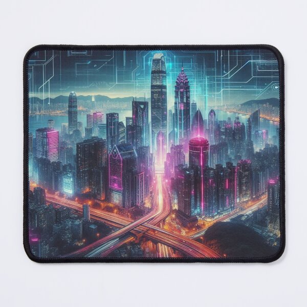 Item preview, Neon-soaked Metropolis: The future in cyberpunk style designed and sold by FotoworldEdel.