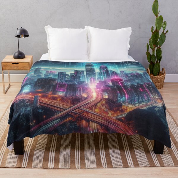 Item preview, Neon-soaked Metropolis: The future in cyberpunk style designed and sold by FotoworldEdel.