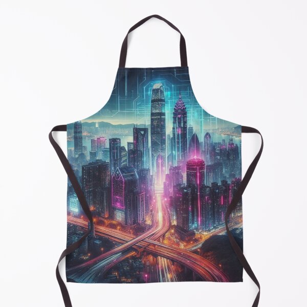 Item preview, Neon-soaked Metropolis: The future in cyberpunk style designed and sold by FotoworldEdel.
