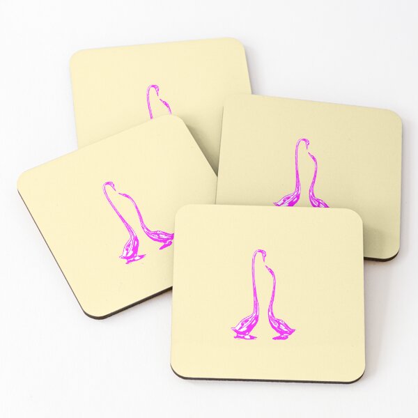 Item preview, 2 pink abstract swans one large one small designed and sold by Nnone.