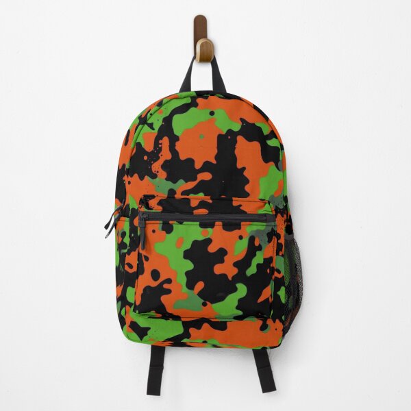 Artikelvorschau, Pop Camo | Feurige Orange & Smaragd Abstrakte Kunst entworfen und verkauft von warayut.